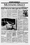 Mustang Daily, January 23, 1989